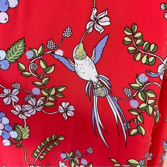 Nanette Lepore Paradise Dreaming Floral Hummingbird Print Maxi Dress - Picture 9 of 16